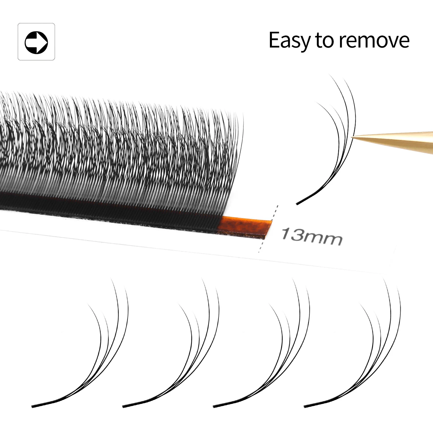 XIUSUZAKI Doppelschichten YY Lash Extensions Vorgefertigte Fächer Volumen Wimpernverlängerung Weiche individuelle falsche Wimpern Make-up-Tools