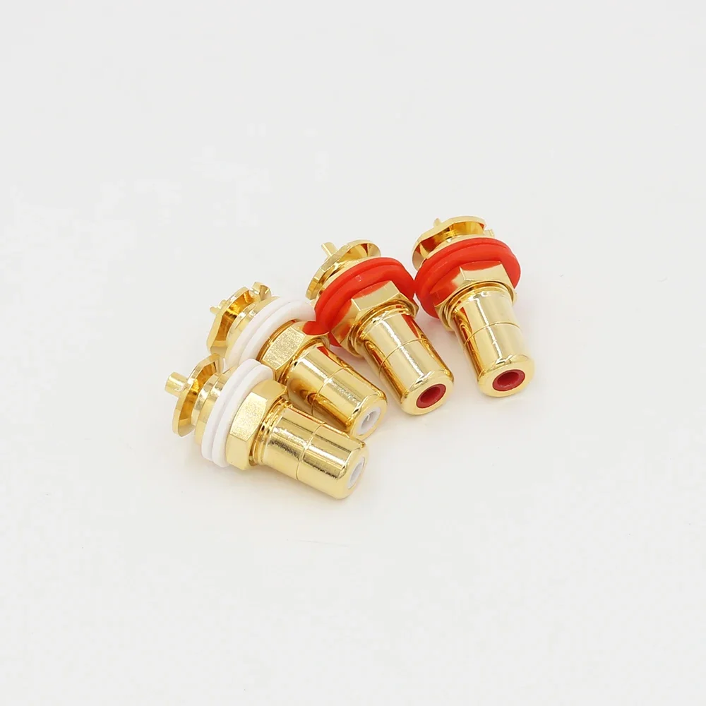 RS3003 8PCS Hifi Audio RCA Buchse Messing Vergoldet HIFI RCA Buchse Stecker