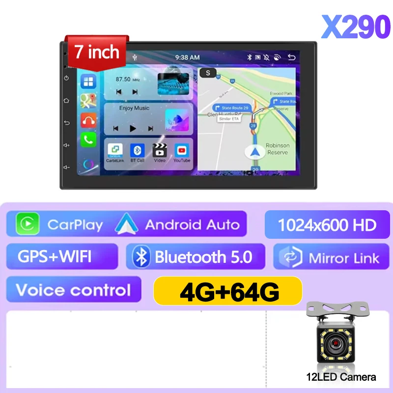 7/9/10 inch Universele Android 13 Autoradio 64G Autoradio android 2 Din autoradio GPS BT Centrale multimedia Slimme autosystemen
