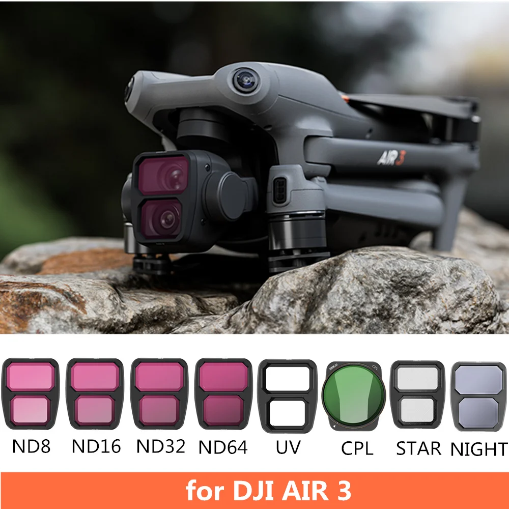 Lens Filters For DJI Air 3 ND Filter Set ND8 ND16 ND32 ND64 UV CPL Natural Night Star Filter DJI Air 3 Drone Accessories