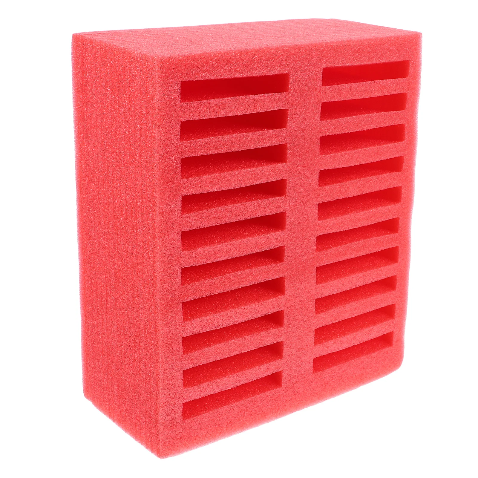 

Phone Storage Box Pearl Cotton Multi Compartment Organizer Desk Holder for Phones Cases Tempered Glass Screen Protection Office