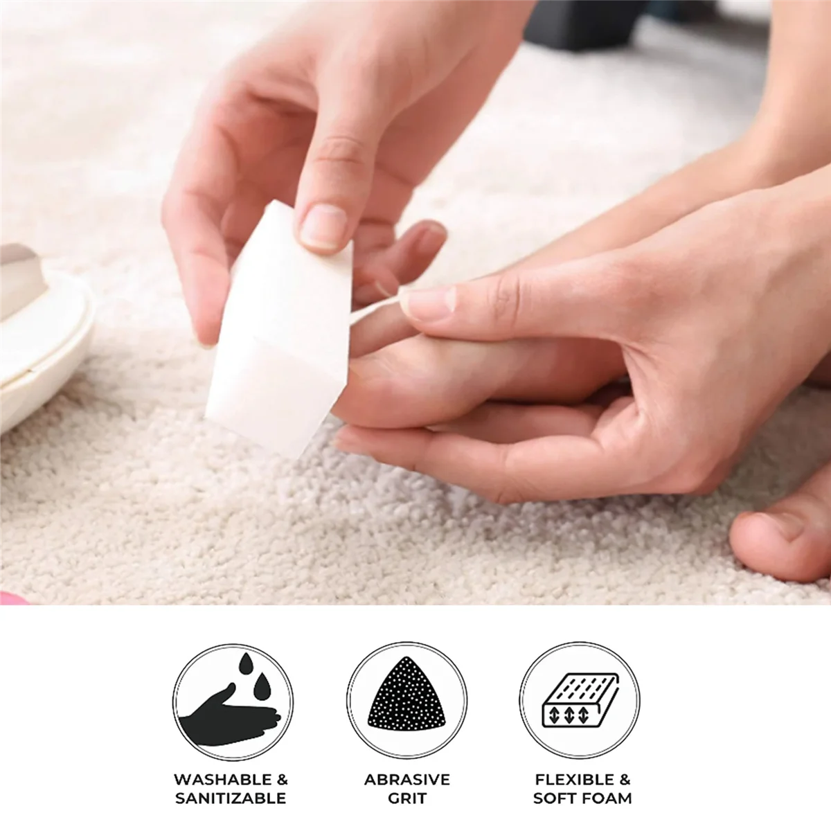 10 x สีขาว Sanding Blocks สําหรับเล็บออกแบบเล็บขัดพื้นผิวขัดเล็บแฟ้มบล็อกเล็บเล็บเครื่องมือทําเล็บมือ