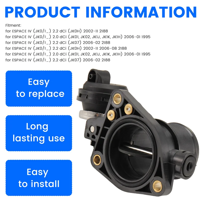 AUTO 89408 Korpus przepustnicy do RENAULT ESPACEIV Samochód G9T645/742/743 2.2L M9R740/815 2.0L