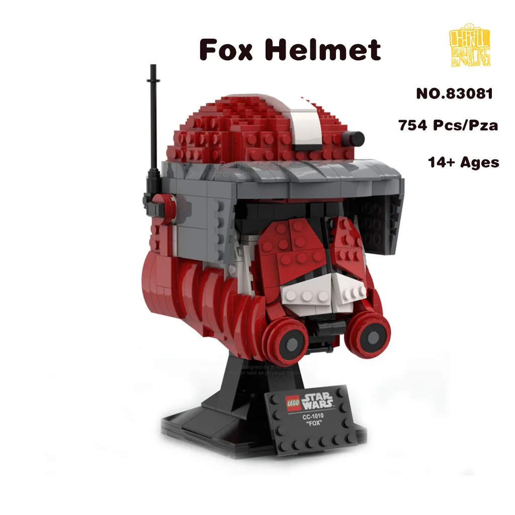 MOC-83081 Fox HelmetIII Model With PDF Drawings Building Blocks Bricks Kids DIY Toys Birthday Christmas Gifts