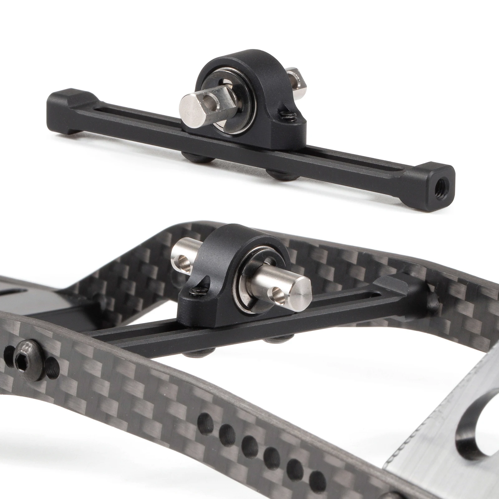 Aluminum Adjustable Carrier Bearing Assembly Cross Member for 1/10 RC Crawler LCG Chassis Cheater Rigs 1.9 Shafty Comp Builds