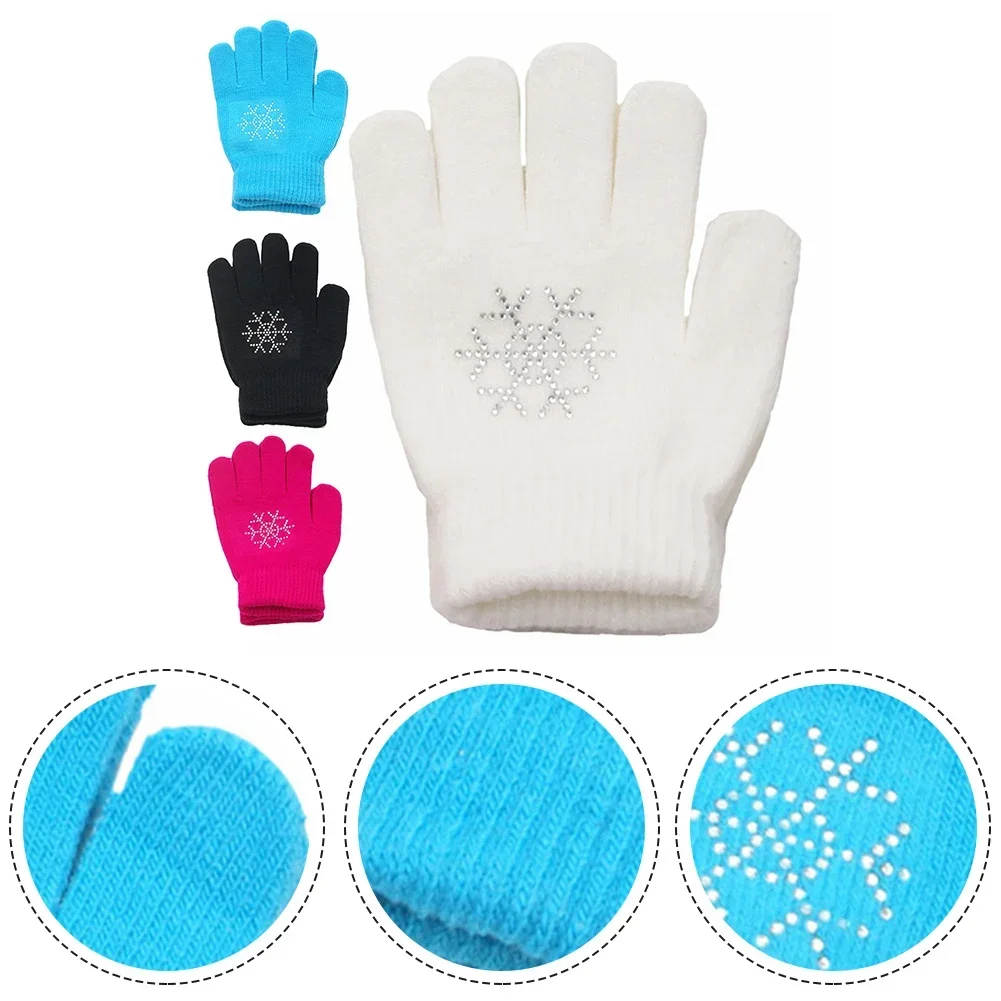 Figure Skating Gloves Skating Gloves Non-Slip Stretch Gloves For Children Adults Winter Warm Full Length Gloves For Ice Sports