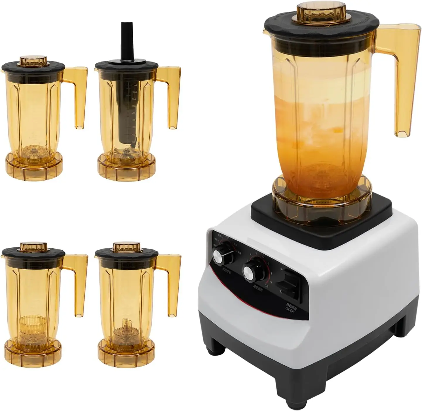 Bubble Tea Machine, 1200ml Multifuction Blender, 10 Gears Adjustable Speed 4 in 1 Tea Brewing Machine，Smoothie Blender for Homes