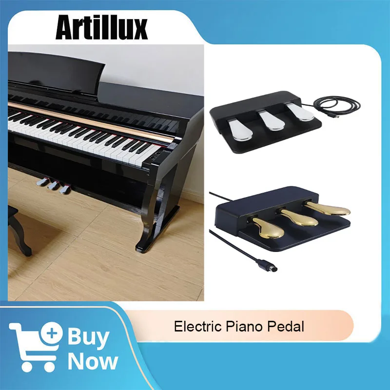 

1Pc Electric Piano Pedal ABS Nonslip Base Portable Design Comfortable Foot Feel Easy to Carry for Electronic Piano Instruments