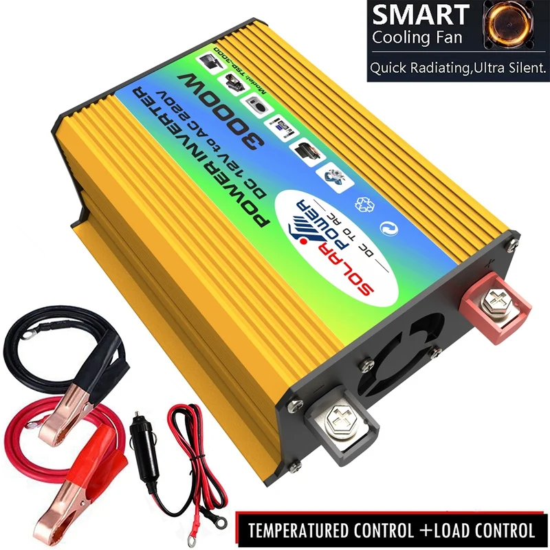 Car Inverter 12V Voltage Transformer Modified Sine Wave Power Inverter DC12V To Converter Dual USB