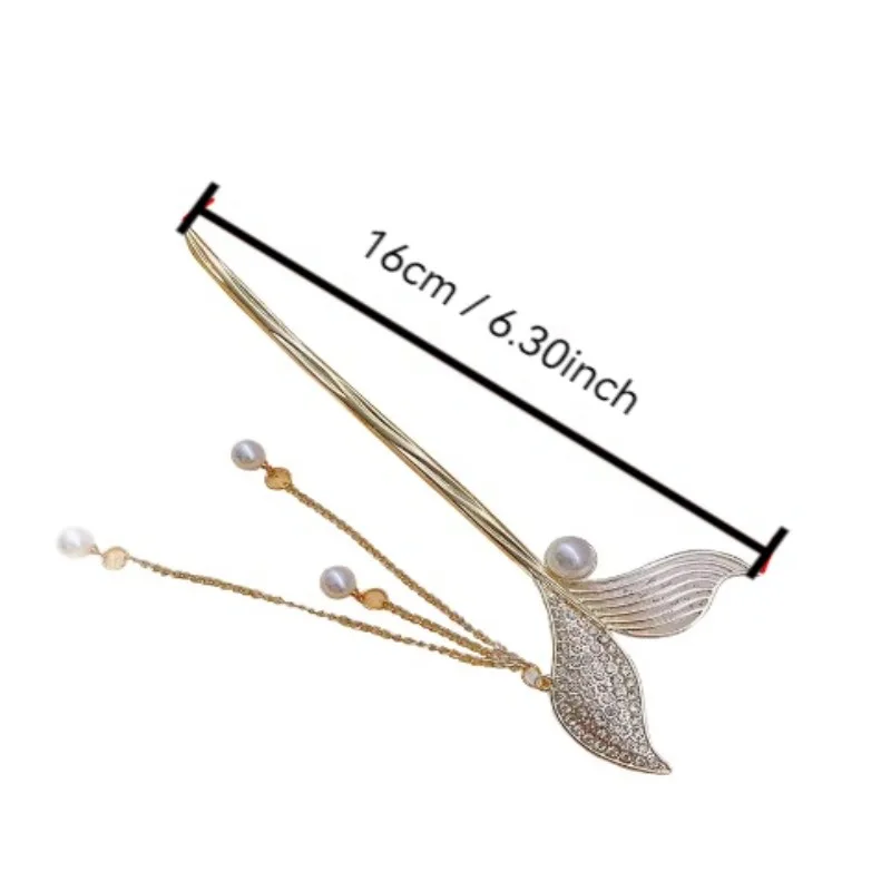 1pcs Fashion Elegant Fishtail Alloy Hairpin for Women Girls Party Hair Accessories