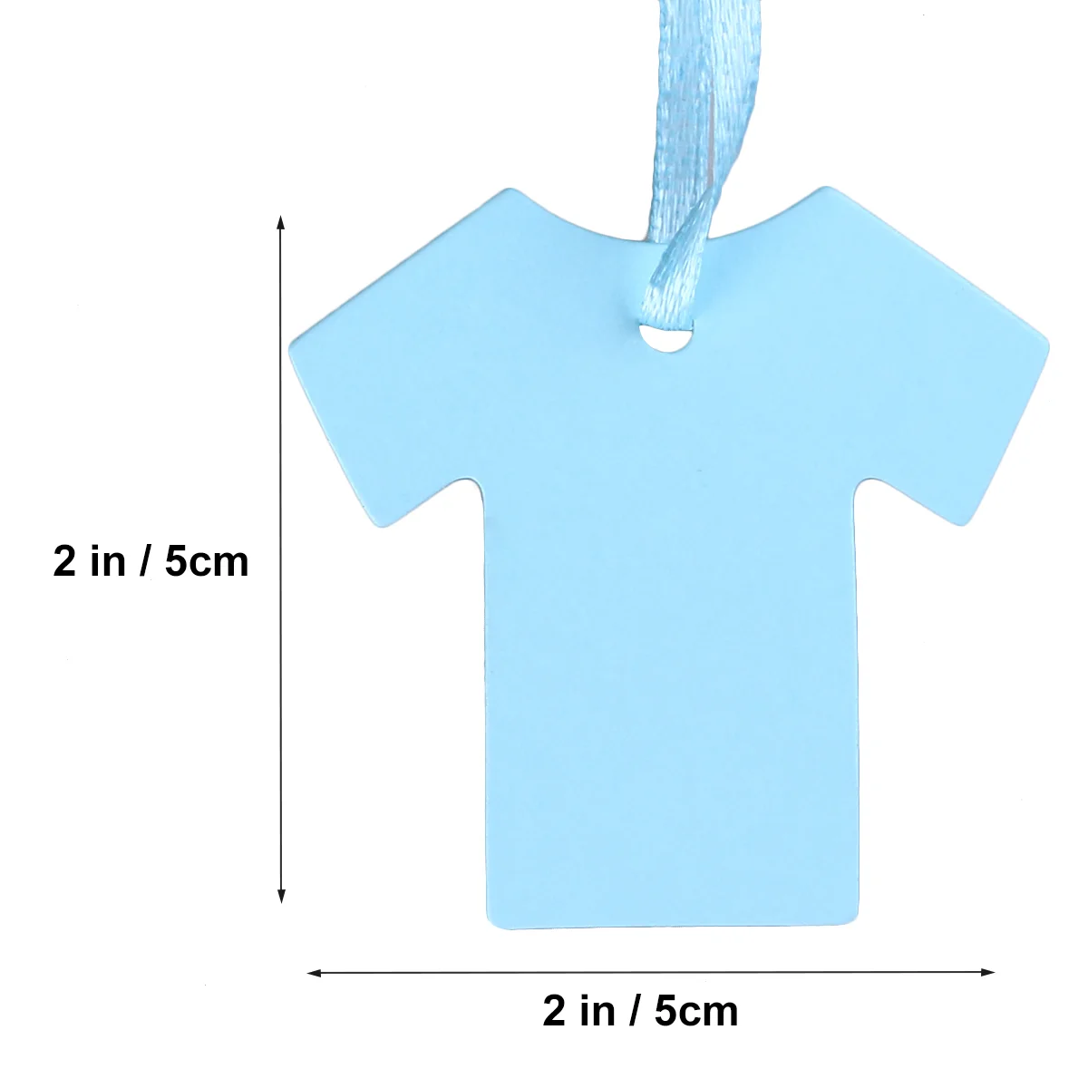 100pcs Baby Favour Gift Tags Paper Cloth Shape (Blue) Baby Favour Cloth Shape