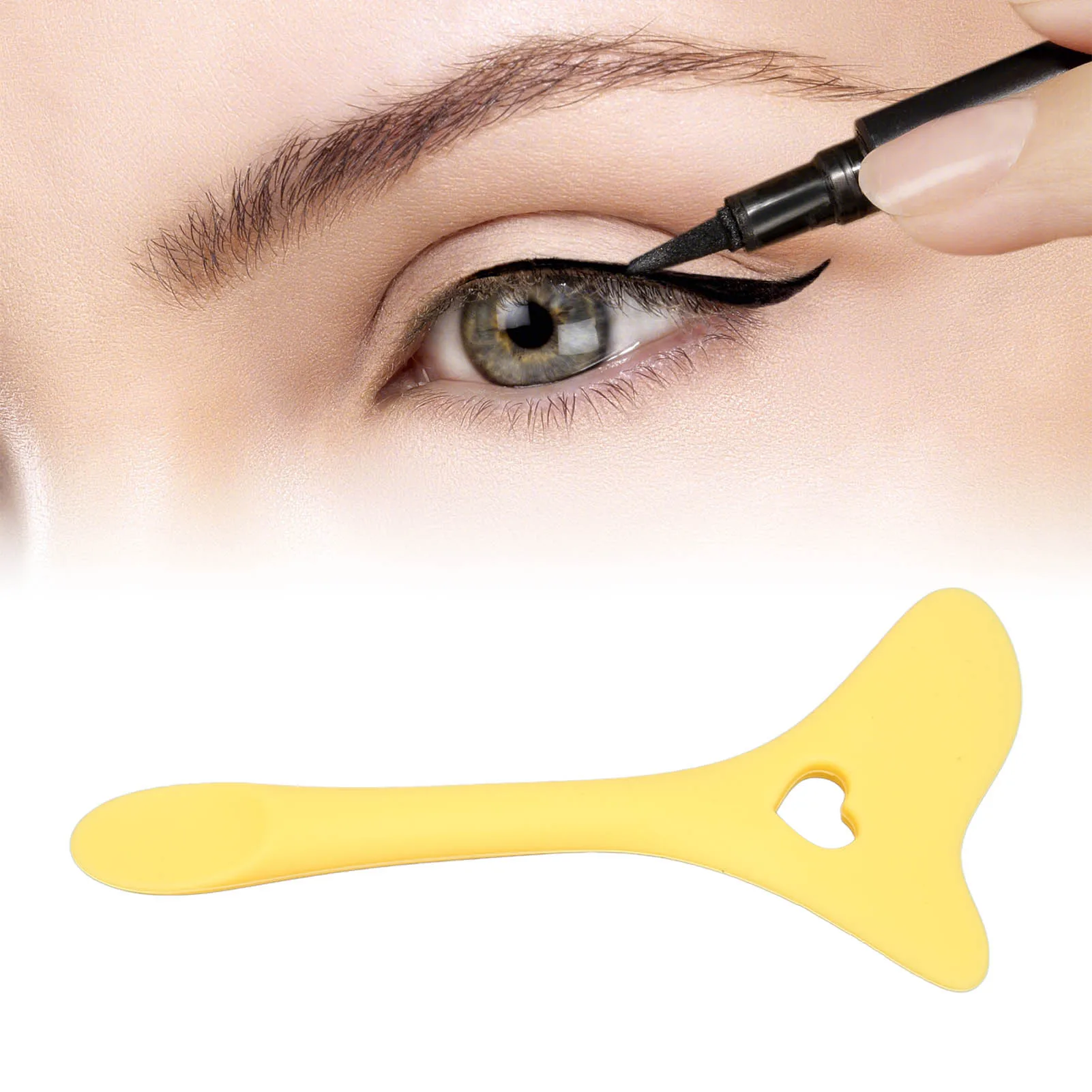 Eye Makeup Tool  Aid Reusable Silicone Eye Makeup Tool with Cream Applicator for Eye Shadow Mascara Drawing  Aid