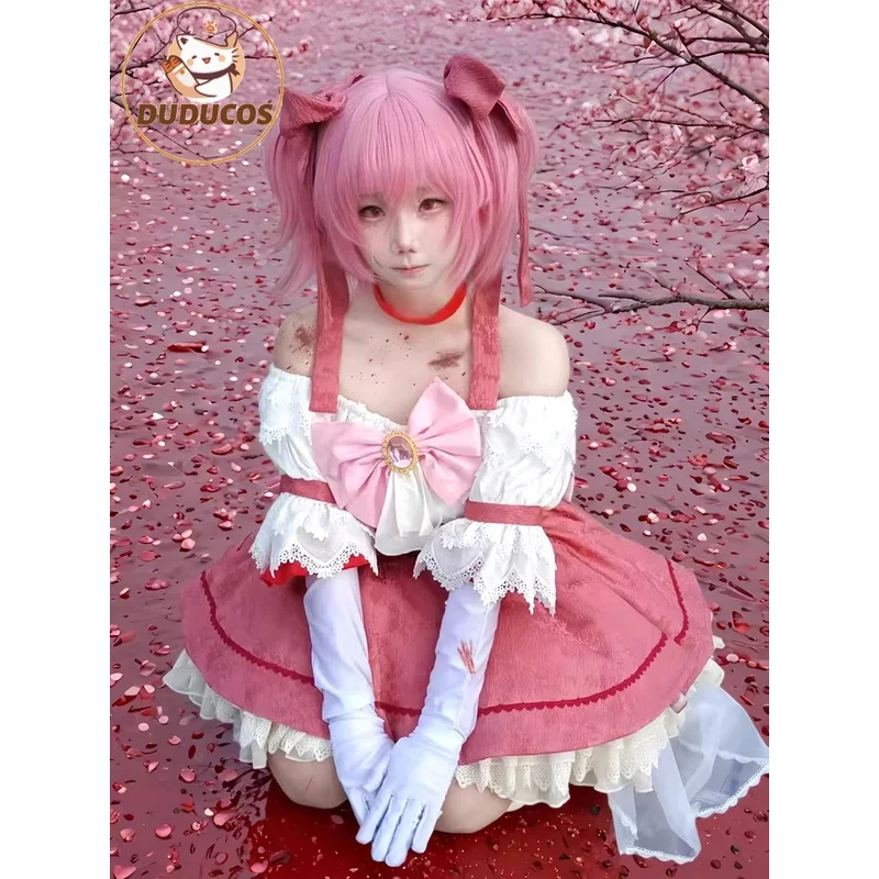 

DUDU SR Kaname Madoka Косплей Аниме Puella Magi Madoka Magica Женское Милое Платье Костюм Ролевая Игра Одежда Костюм Для Хэллоуина