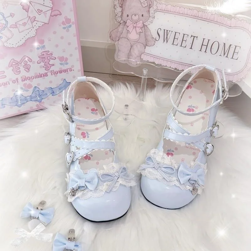 original-sweet-round-head-lolita-shoes-claw-heel-knot-soft-girl-cute-pu-material-creative-design-lo-shoes