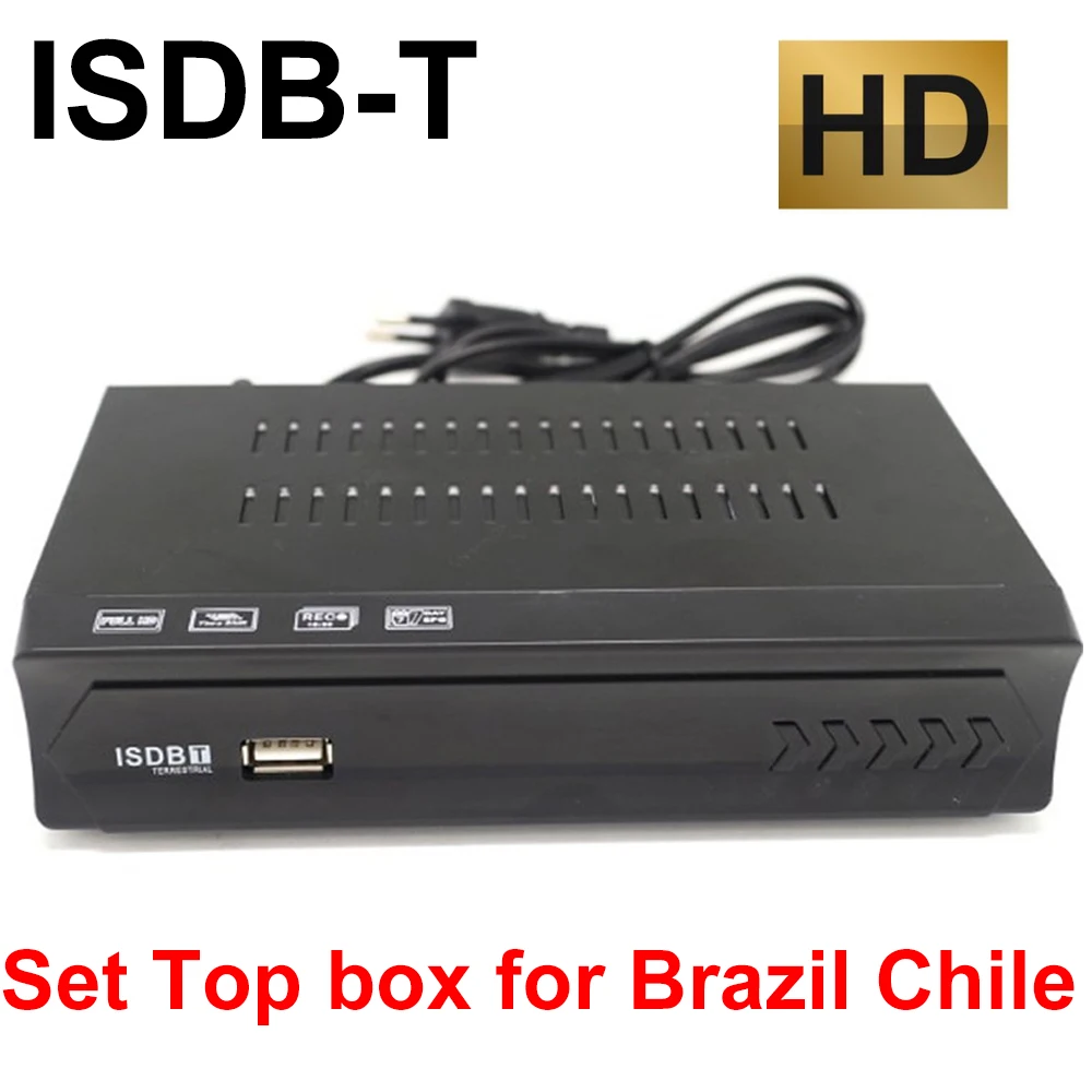 

ISDB-T 1080P Set Top Box HD Terrestrial Digital TV BOX Video Broadcasting TV Receiver with HDMI RCA Cable for Brazil/Chile WIFI