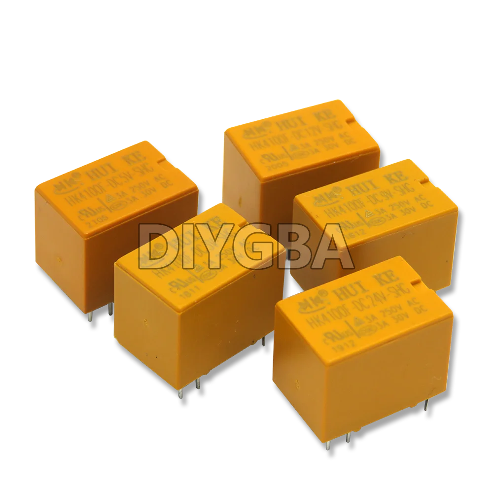 5PCS Relay HK4100F Series 3V 5V 9V 12V 24V HK4100F-DC12V HK4100F HK4100F-DC12V-SHG DIP-6 3A 250V AC/3A