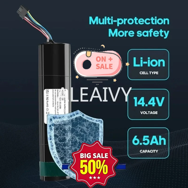 

14.4V 6500mAh Lithium-ion Rechargeable Battery for Neato Botvac D3/5/6/7 945-0225/205-0011 High Quality Vacuum Cleaner Battery