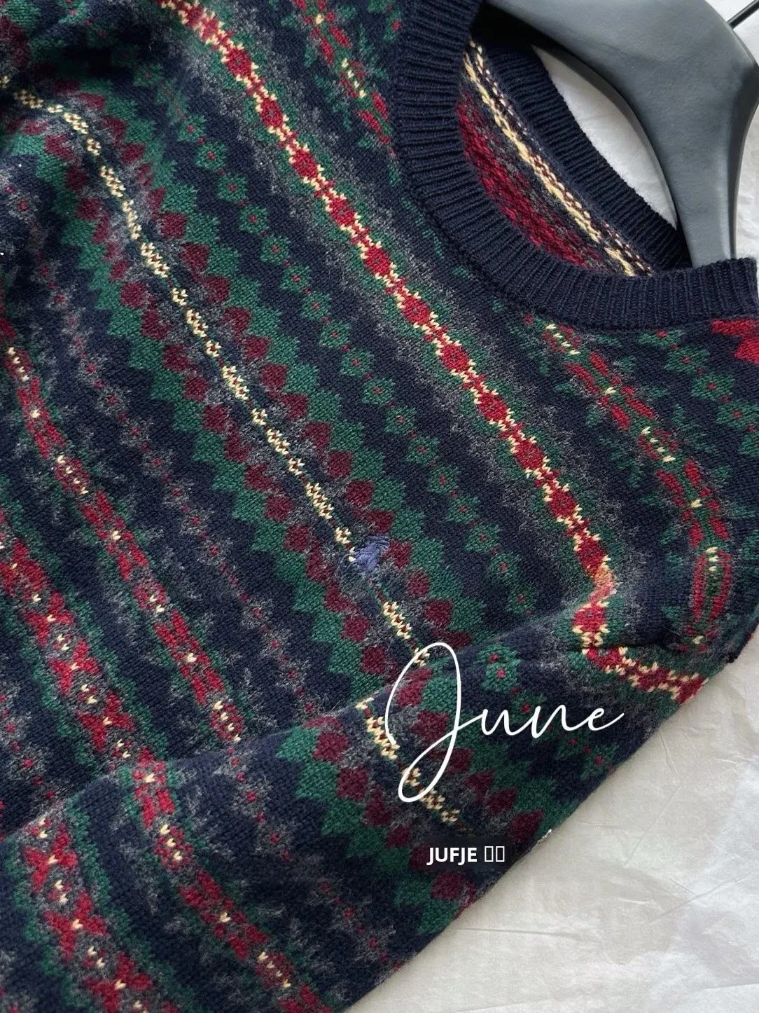 

Винтажный вязаный свитер Fair Isle для женщин, осенне-зимний, шерстяной, с длинными рукавами, теплый, уютный, в стиле ретро