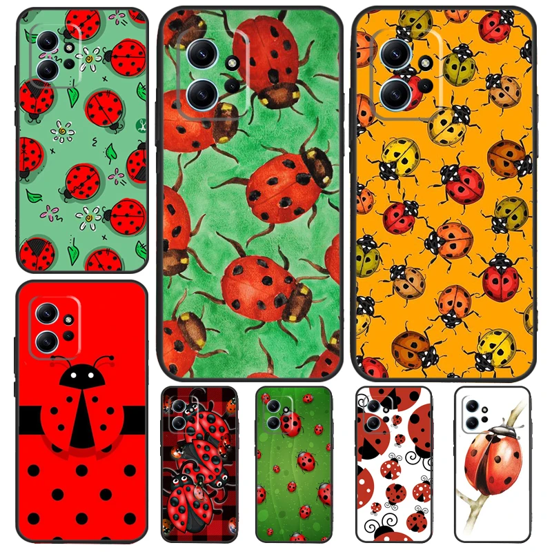 Ladybug Beetle Case For Xiaomi Redmi Note 12 11 10 9 Pro 12S 11S 10S 9S Back Cover For Redmi 12 9C 10C 12C