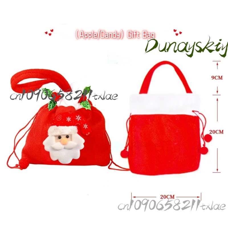 Cosplay di Natale Parrucca di Babbo Natale Barba Cappello rosso Set di sacchetti di caramelle Performance sul palco per adulti Vestire Prop Set di giochi di ruolo per feste di carnevale