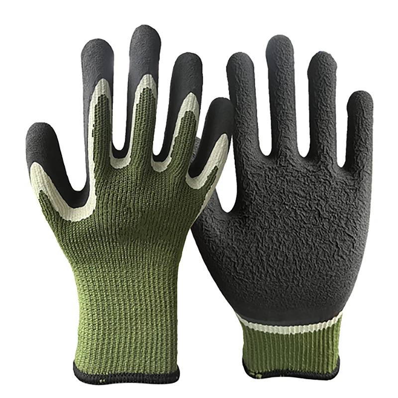 Winter Thickened And Velveted Tire Rubber Wear-resistant Anti-slip Construction Site Labor Protection Gloves Construction Gloves