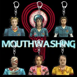 Hot Horror Game Mouthwashing Keychains for Accessories Bag Jimmy Curly Anya Daisuke Sallyface Swansea Keyring Jewelry Fans Gifts