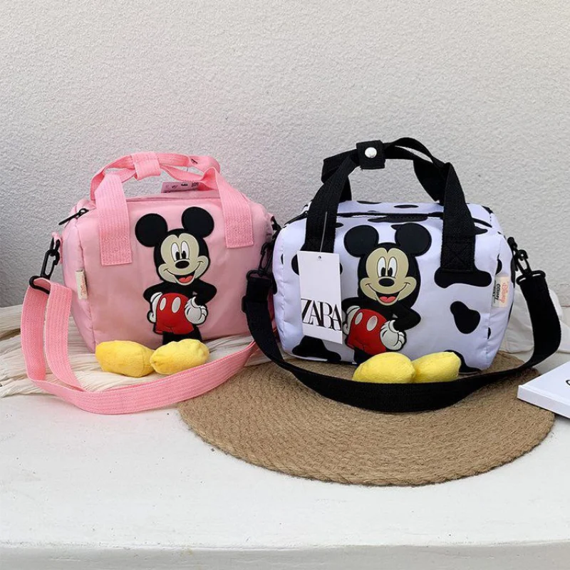 MINISO Disney's New Mickey Mouse Bag 2023 New Trendy Spring and Summer Children's Cartoon Mickey Bowling Bag