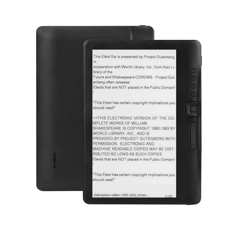 Portable 7inch Ebook Reader Colorful Screen Supports Memory Card Digital Book Read E‑book Read E‑book E‑book Reader 4GB/8GB/16GB