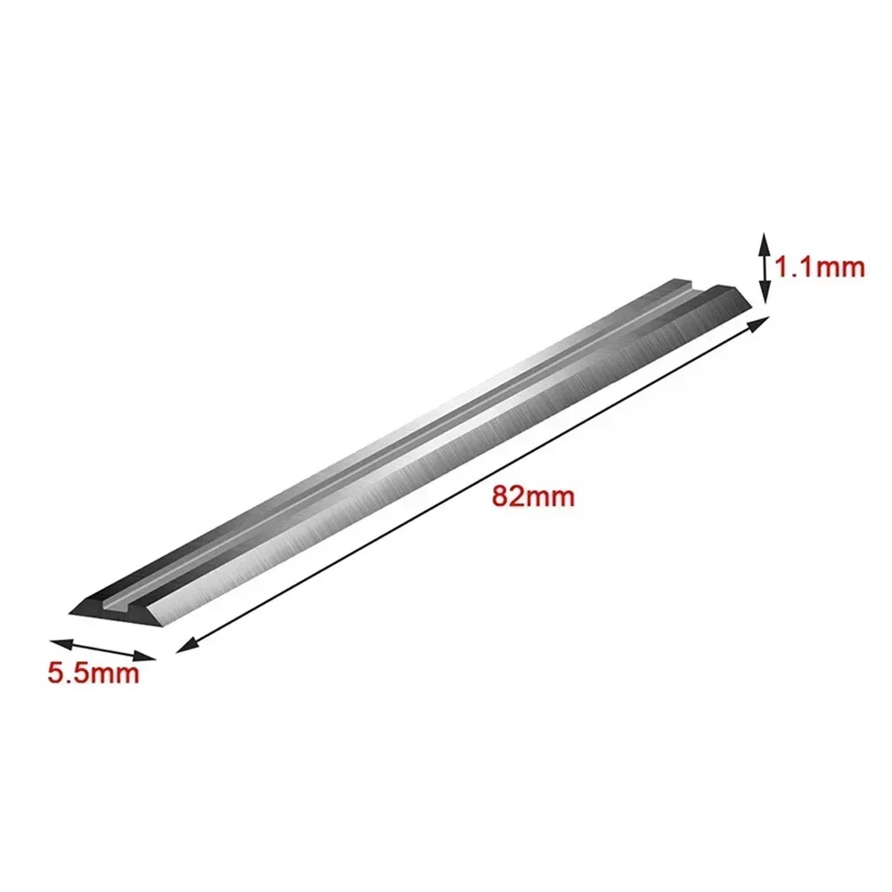 Lame di pianificazione reversibili lama pialla 6 pezzi con due taglienti 82x5.5x1mm lama di pianificazione pialla elettrica diritta