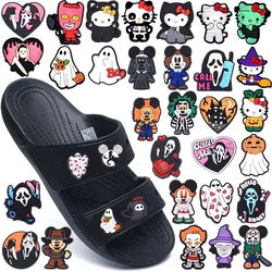 MINISO Halloween Mickey KT Cat Horror shoe Charm Garden Shoe Accessories Buckle to fit clogs decorative sandal embelliment gift