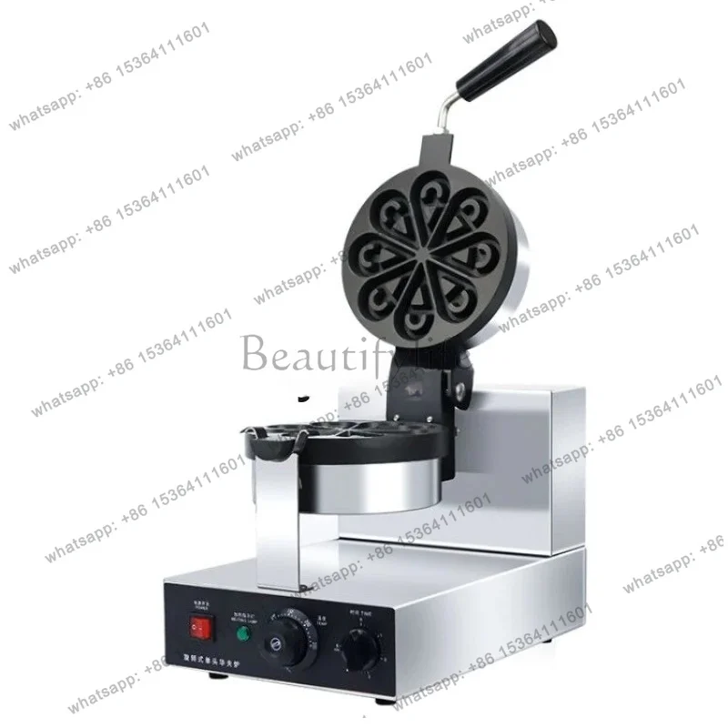 LX mm Waffle Muffin Machine Commercial Water Drop Petal Heart Shape Rotary Lattice Hearth Cake Machine