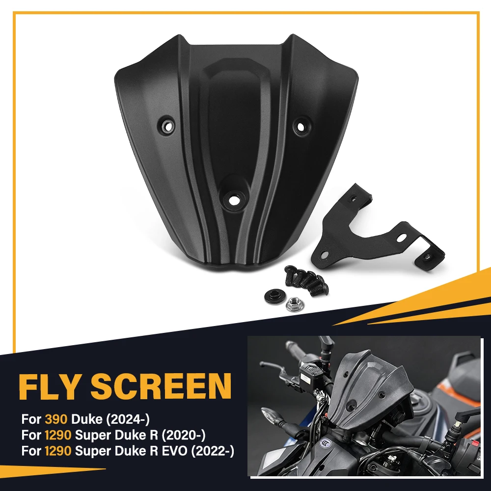 FOR 390 DUKE 2024- 1290 SUPER DUKE R 2020- 1290 SUPER DUKE R EVO 2022- Motorcycle Small FLY SCREEN Sport Windshield Deflector