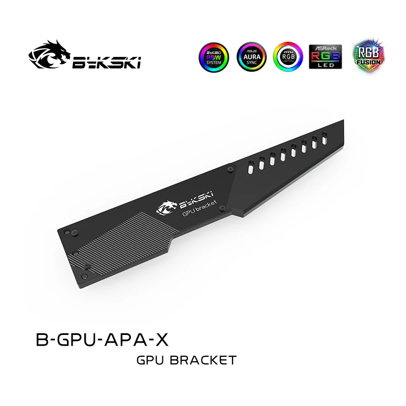 

BYKSKI Graphics Card holder Bracket Support Sync Motherbaord 5V 3PIN A-RGB/4V 12PIN RGB Computer DIY Acrylic Fix Graphics Card