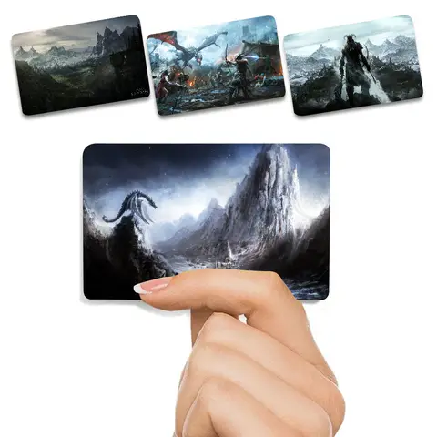 신용 카드 은행 직불 버스 카드용 Skyrim 무광택 필름 커버 스킨 스티커