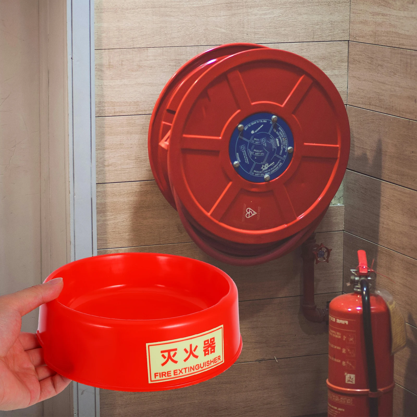 

Glow In The Extinguisher Base Plastic Floor Stand Holder Support Organizer Stable Anti Tip Durable Flame Retardant