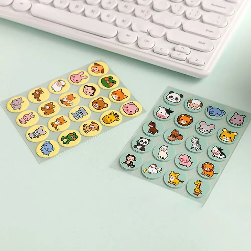 5 sheets/bag Cute Cartoon Animal Sticker Round Bear Children's Reward Stickers Hand-painted Thank You Stickers