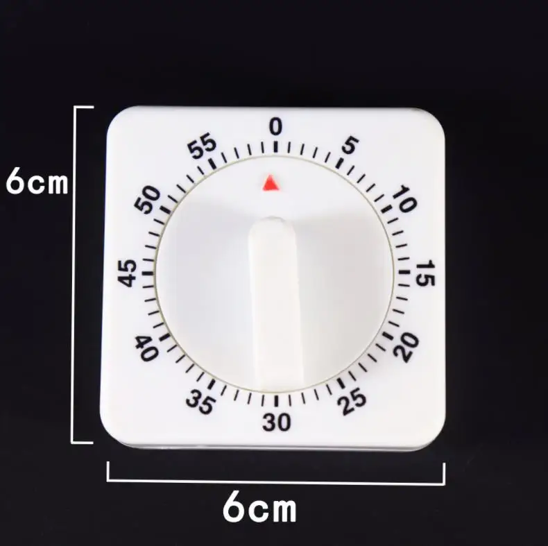 50pcs 60 Minutes Mechanical Kitchen Timer Square Chef Cooking Timer Clock with Loud Alarm Kitchen Home Baking Tools ni690
