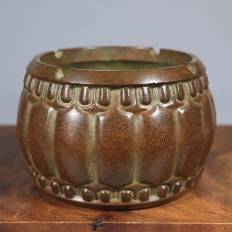 All-brass for indoor use, home and office desktop decoration, creative ashtray, copper sculpture ornament