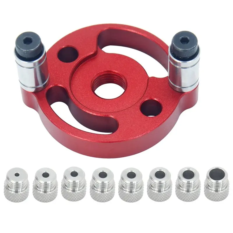 [Annual Offer] Self-Centering Dowel Jig, Handheld Drill Guide For Straight Holes,Wood Panel Hole Punch Locator Tool
