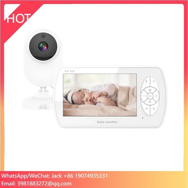 

Video Baby with Wide Screen and Night Vision, Two Way Talk, Long Range Connection, No WiFi Needed