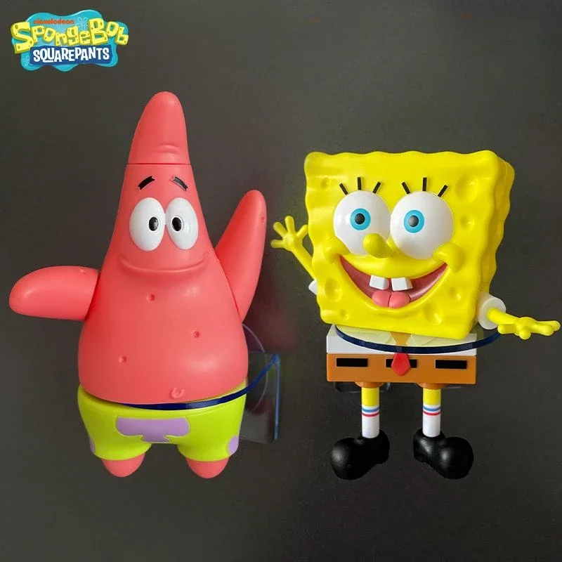 SpongeBob SuqarePants 25th Anniversary Time Travel Series Action Figures Refrigerator Magnet Toy Collection Ornaments Kids Gifts