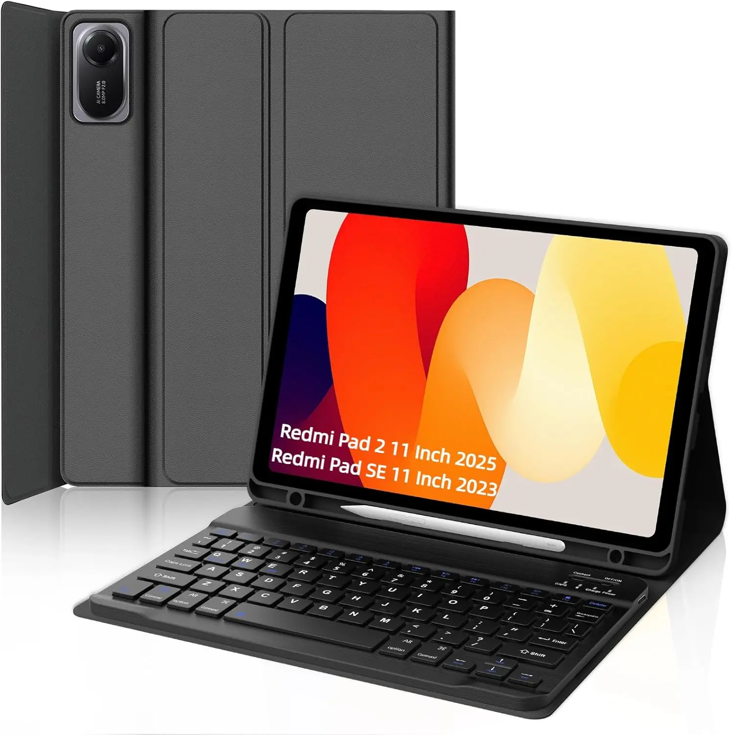 Case for Redmi Pad 2 11-inch 2025 Keyboard cover/for Redmi Pad SE 11 -Inch 2023, Wireless Bluetooth removable keyboard cover