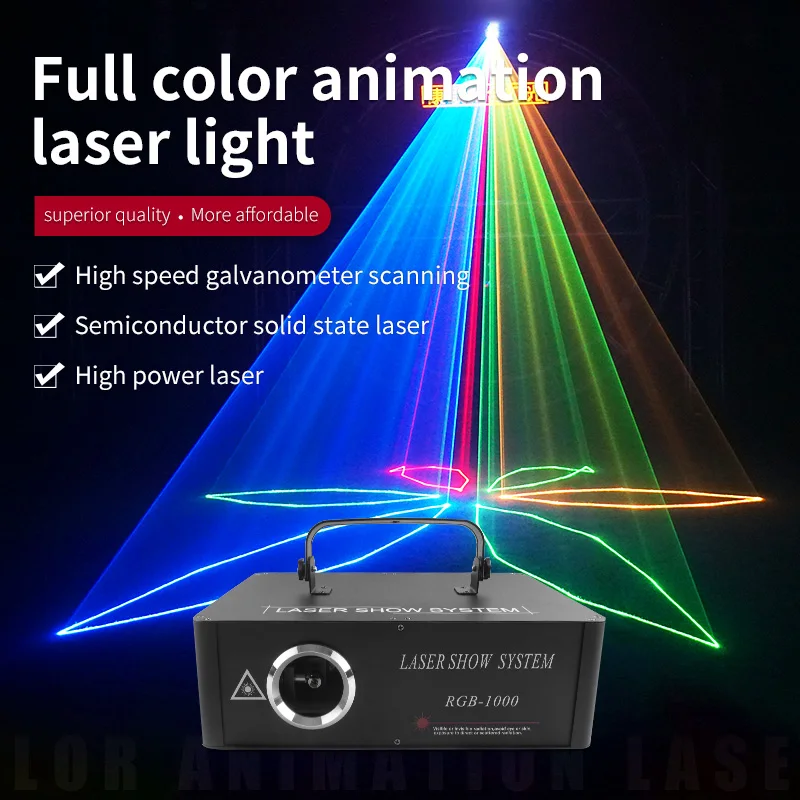 Animation Laser Light RGB Pattern Laser Scanning Pattern Laser Light Stage Effect Laser Projector DMX512 Light for DJ  Party