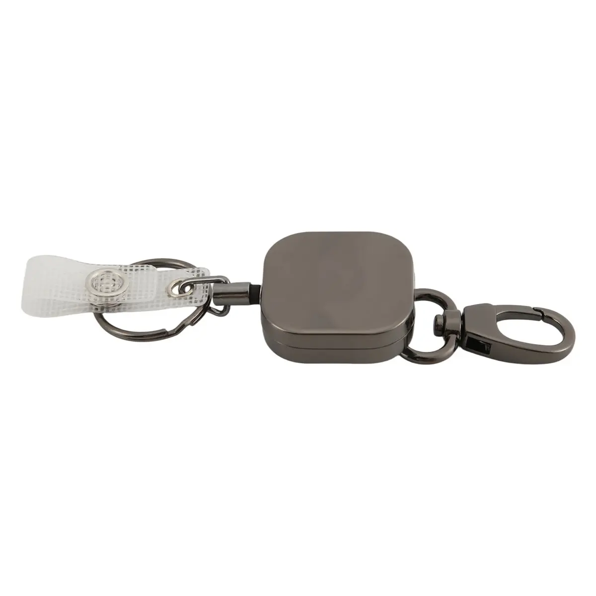 【~ New AT52】Heavy Duty Metal Retractable Carabiner Keychain Belt Badge Reels Clip 28.3Inch Reinforced Steel Wire Cord