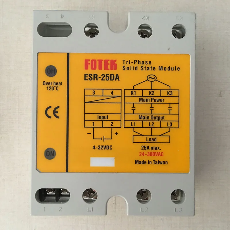 

Taiwan Yangming FOTEK Original Genuine Fake One Penalty Ten, Solid State Relay ESR-25DA