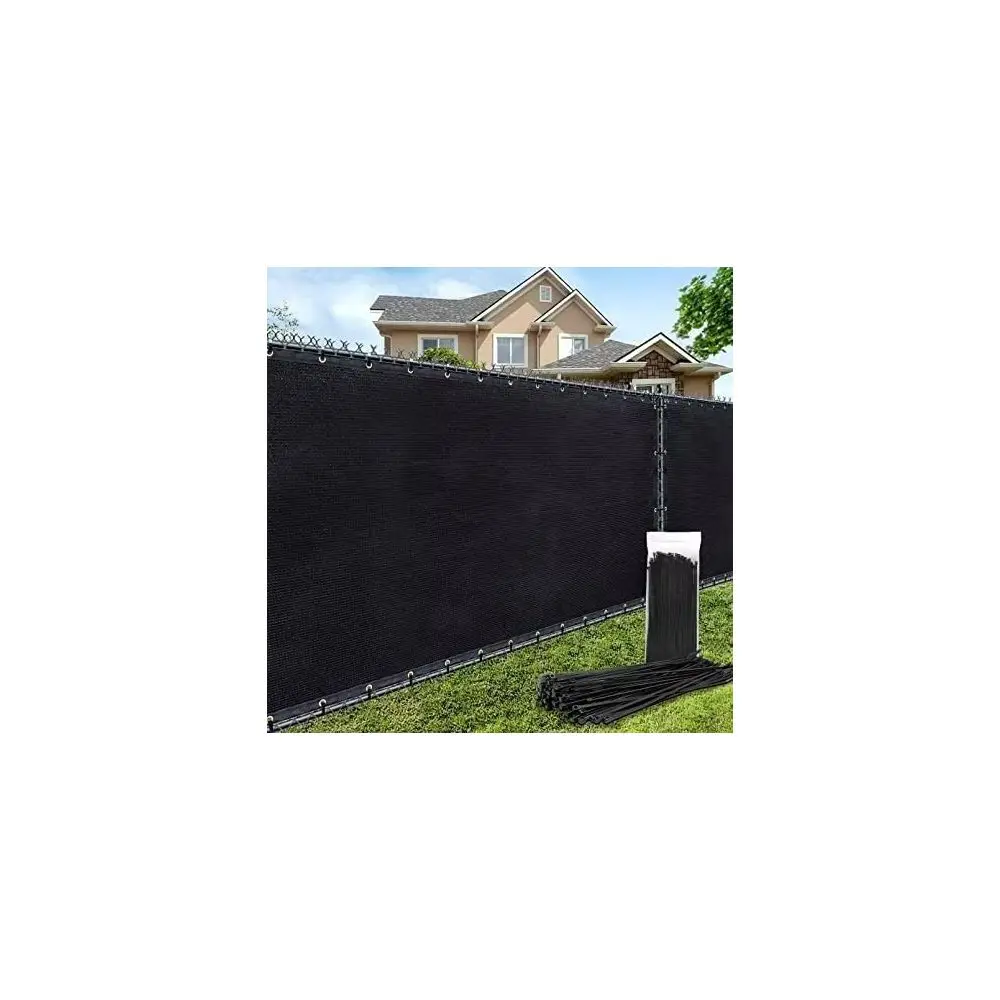 

Забор-экран для конфиденциальности 4 фута x 50 футов, сверхпрочный, для сада, двора, черный
