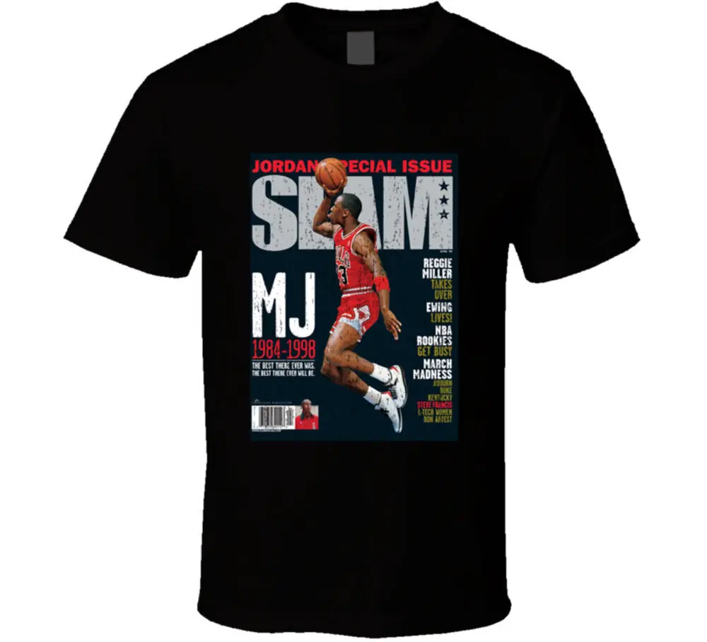 Slam Magazine Issue 33 Michael Jordan Popular Basketball Magazine Grunge Look T  Tees Cotton Luxury brand vintage oversized