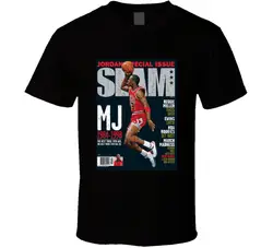 Slam Magazine Issue 33 Michael Jordan Popular Basketball Magazine Grunge Look T  Tees Cotton Luxury brand vintage oversized