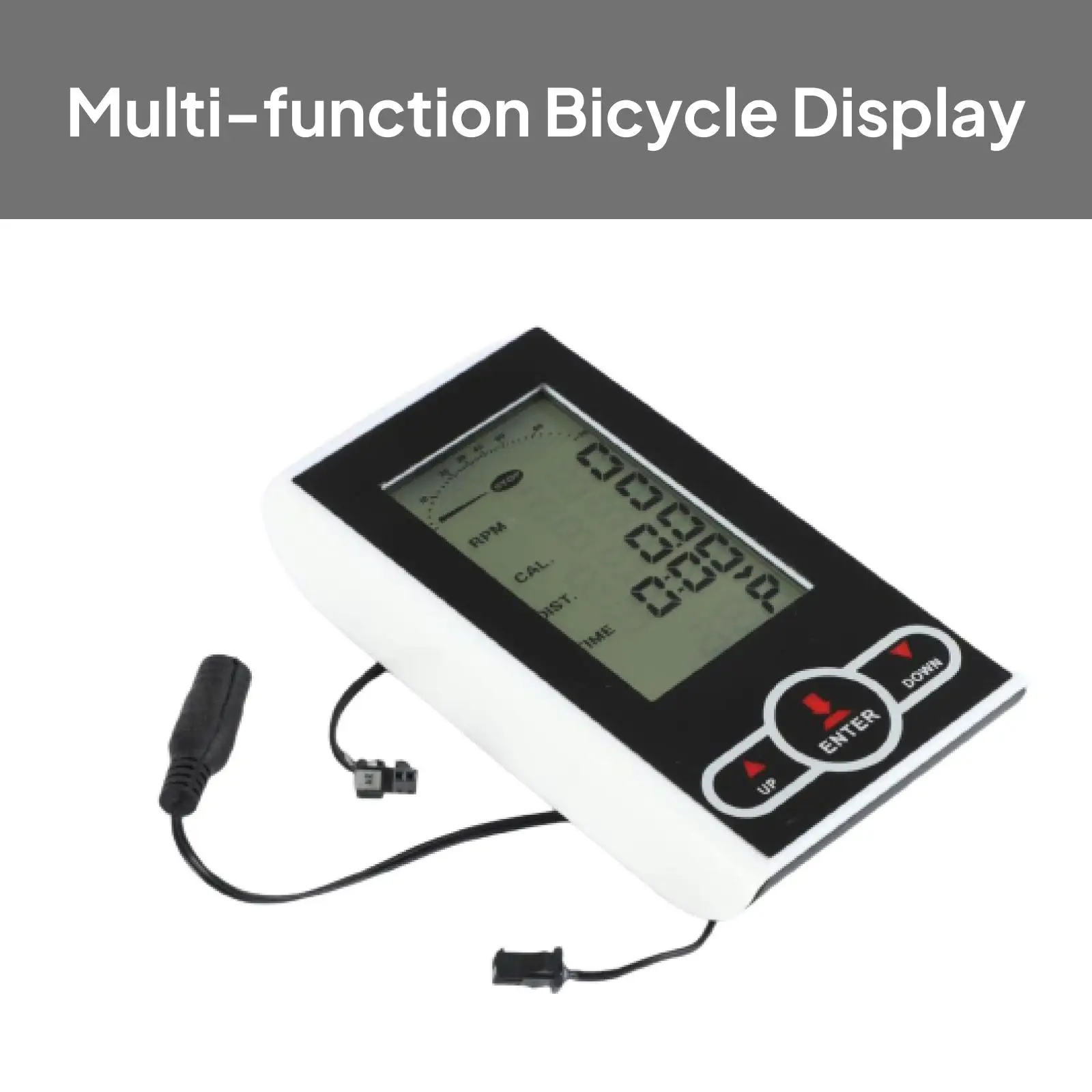 Replacement Monitor Speedometer Automatic Scan LCD for Exercise Bike Training Distance Calories Tracking