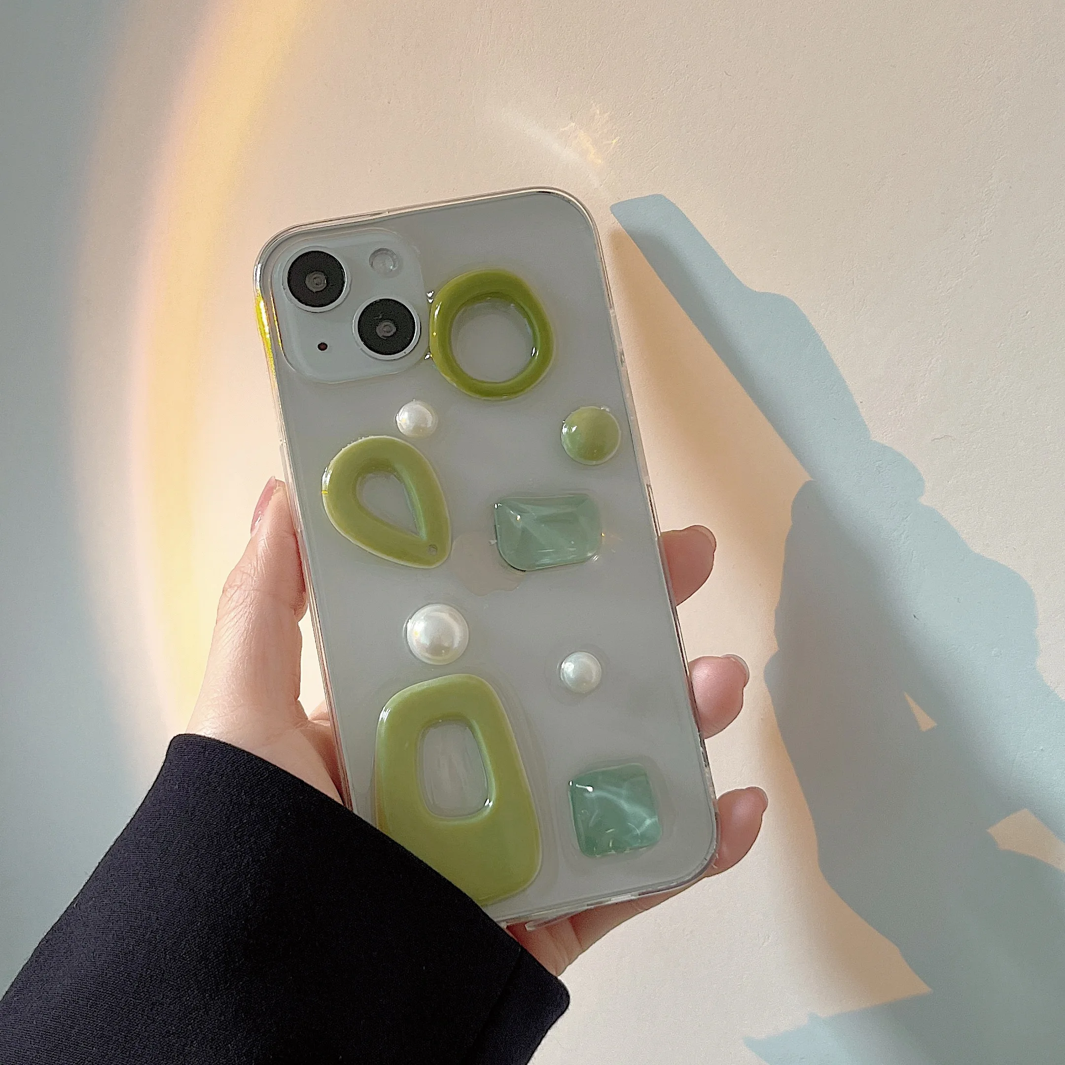 Artistic Artificial Gem &Jade TPU Case for iPhone 14 13 Pro Max Back Phone Cover for 12 11 Pro Max X XS XR 8 7 Plus SE 2020 Capa image 4